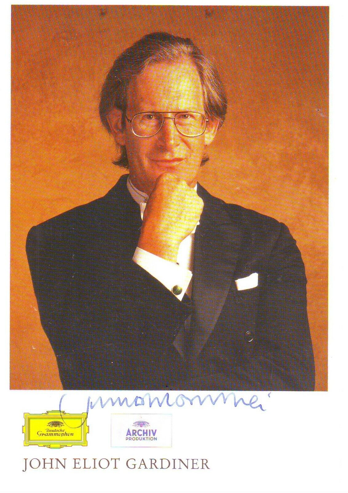 John Eliot Gardiner (10x15 cm) Original Autographed Photo Poster painting