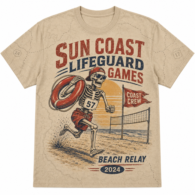 Surf Sun Coast Lifeguard Cotton T-Shirt