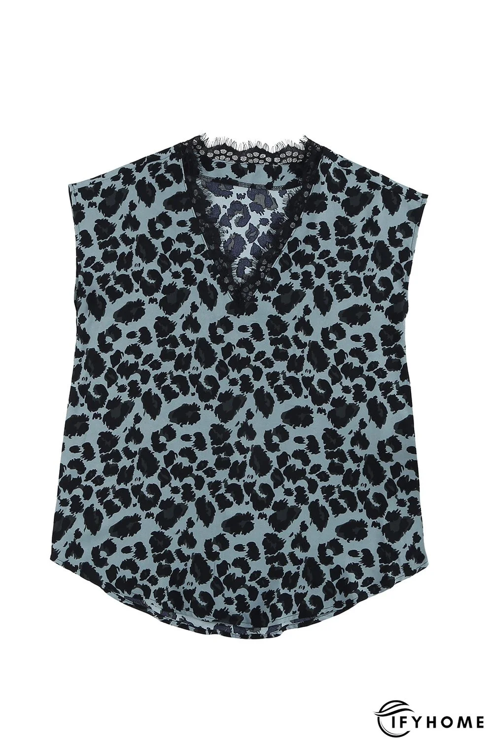 Green White/Apricot Floral Scalloped V Neck Short Sleeves Top Black Polka Dot Scalloped V Neck Short Sleeves Top Green Leopard Scalloped V Neck Short Sleeves Top | IFYHOME