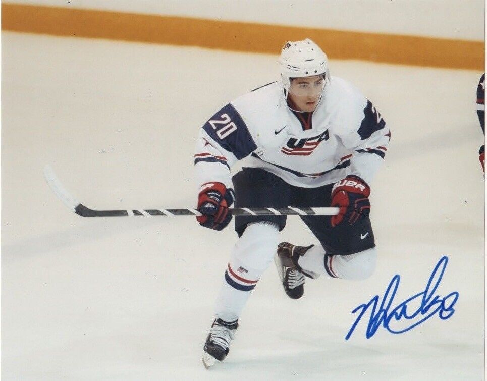 Team USA Nick Schmaltz Signed Autographed 8x10 Photo Poster painting COA B