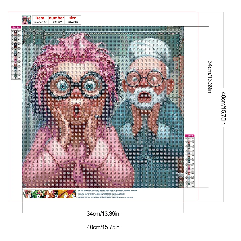 Diamond Painting - Full Round Drill - Grandma(Canvas|40*40cm)