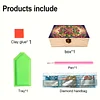 5D DIY Diamond Painting Handmade Wood Storage Box Crystal Storage Case (Pattern)