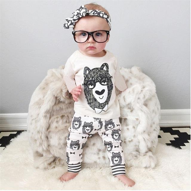 Baby Unisex Boys Girls T Shirt Pants Outfit Clothes