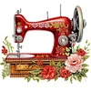 (US Only)4pcs Sewing Machine - Diamond Painting - Partial Special Shaped Drill (Canvas|30*30cm)