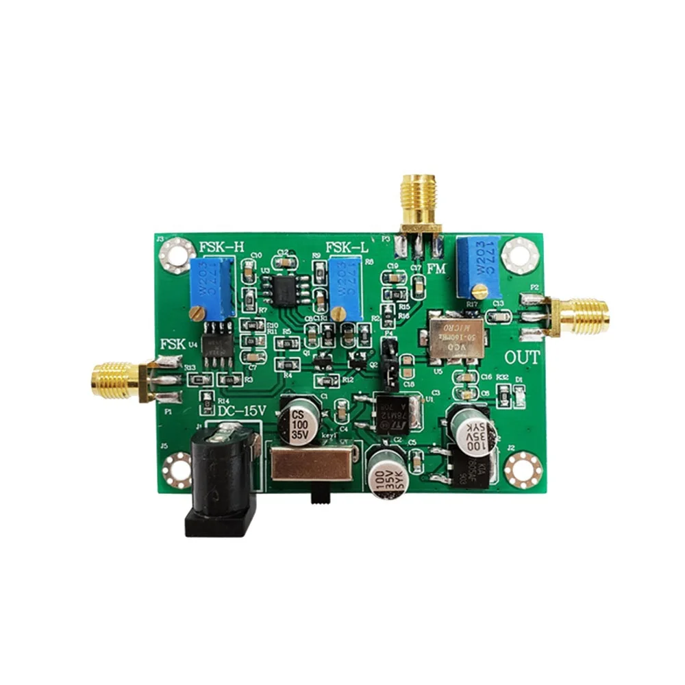 2FSK Audio Signal Input 60MHz-150MHz Adjustable Car FM Modulator Amplifier Board FM Broadcast Transmitter Module