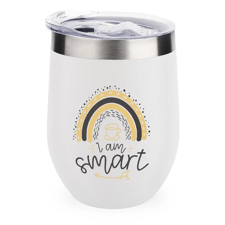 I Am Smart Stainless Steel Insulated Cup Traval Mugs - Heather Prints Shirts
