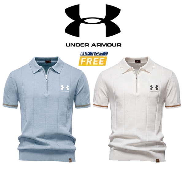 2025Under Armour Nov&yacute; styl - Pleten&eacute; polo tričko s ruk&aacute;vy
