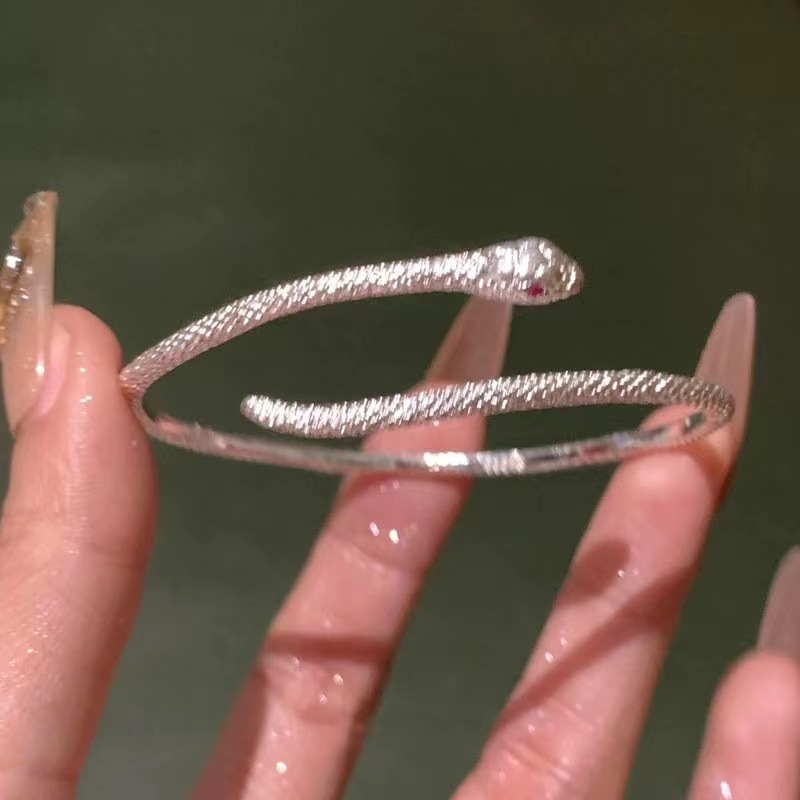 Rotimia Silver Snake Wrap Bracelet