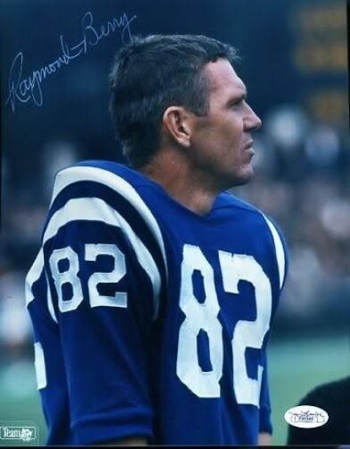 Raymond Berry Colts Autograph Jsa 8x10 Photo Poster painting Signed Authentic