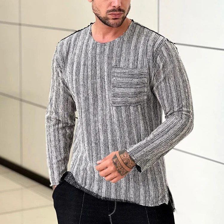 Striped Premium Premium Long Sleeve T-Shirt
