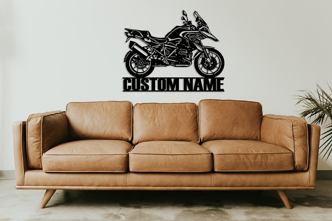 Custom BMW Motorcycle Metal Wall Art