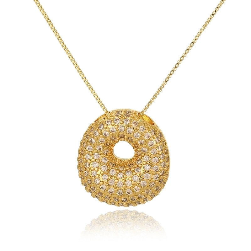 Copper Plating Letter Pendant Necklace