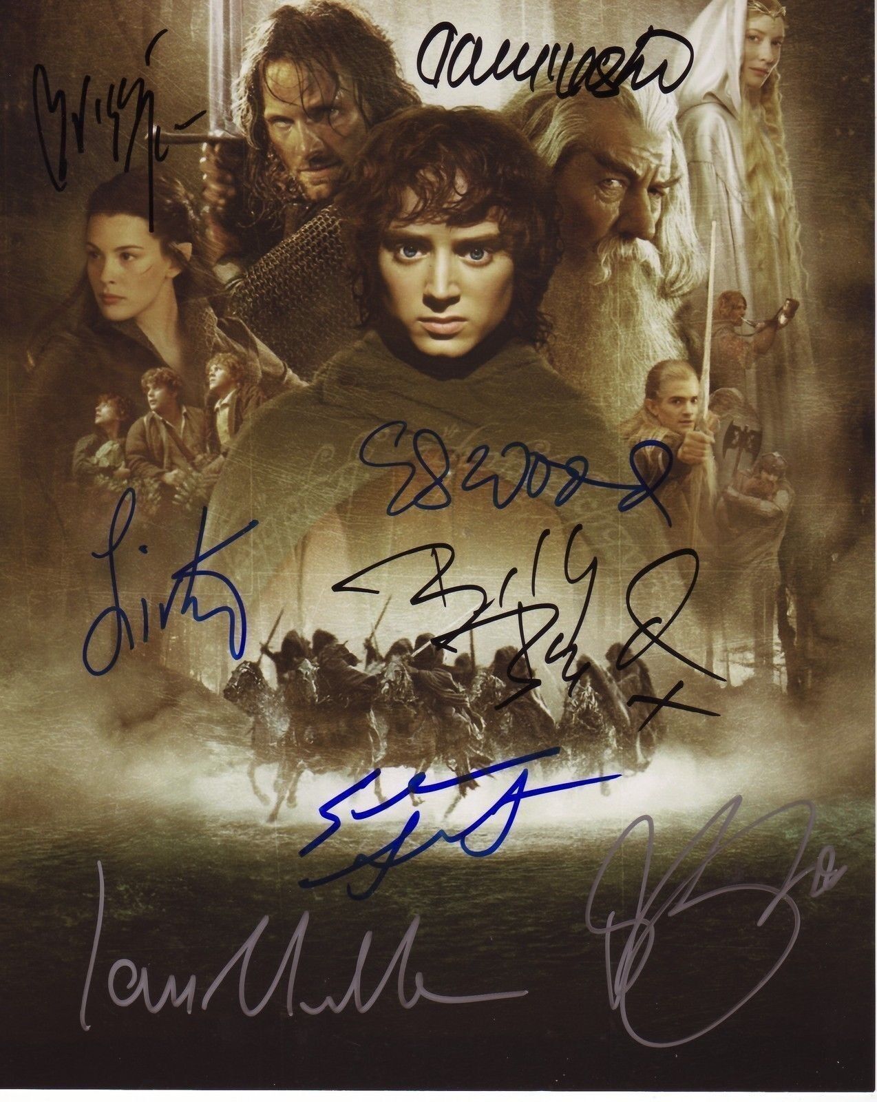 LORD OF THE RINGS CAST AUTOGRAPH SIGNED PP Photo Poster painting POSTER