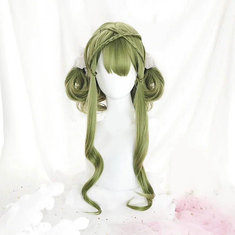 Dream Green Lolita Long Curly Wig BE1356
