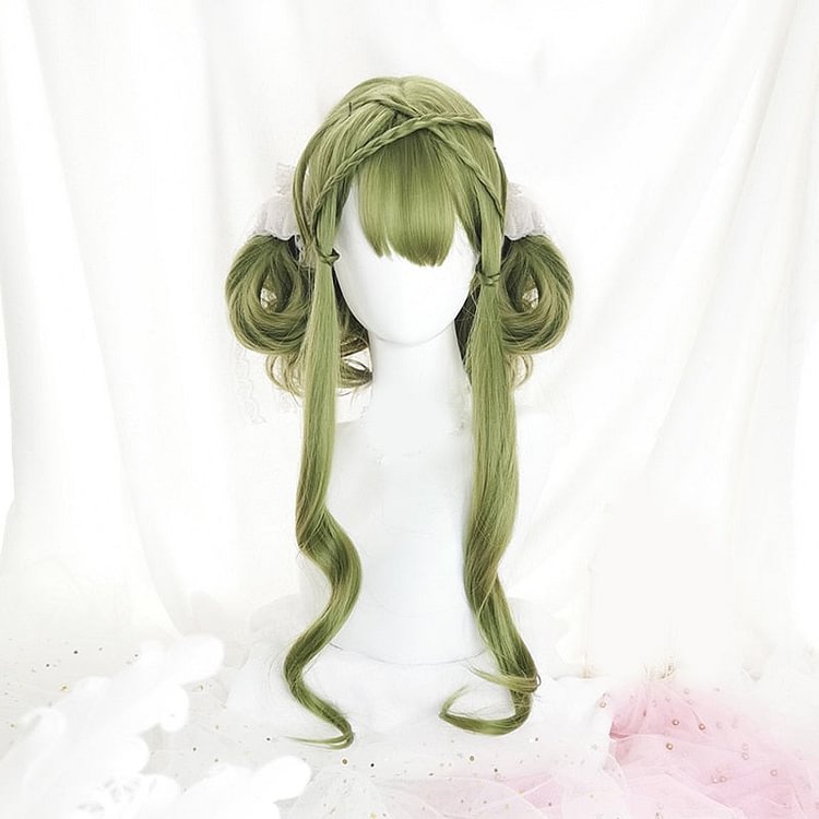 Dream Green Lolita Long Curly Wig BE1356
