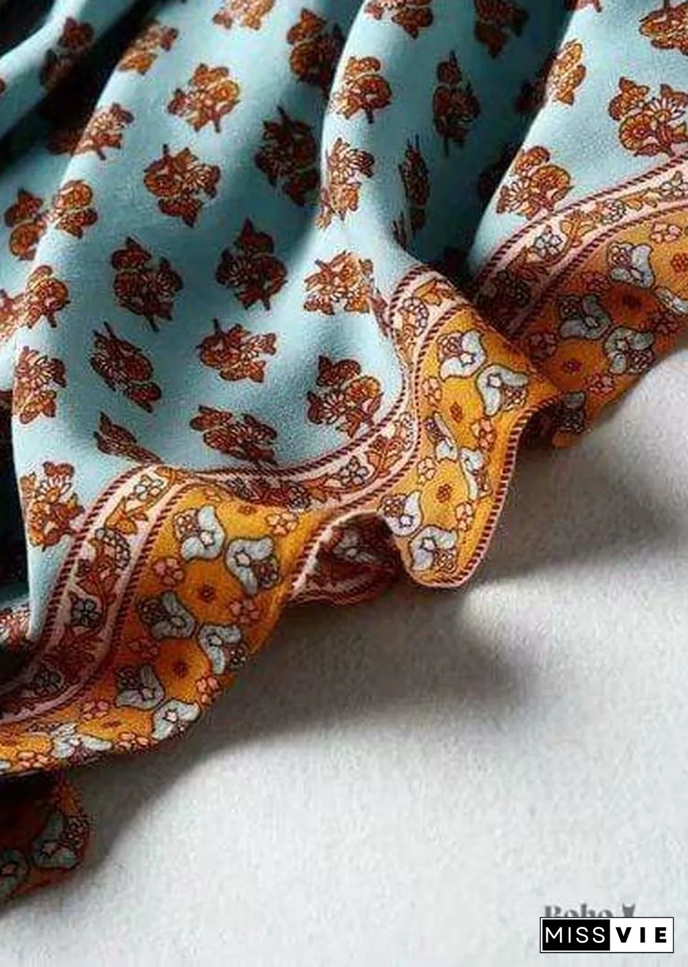 Women's Chic Brodie Belted Boho Kimono - Green Dress