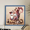 Coffee Gnome - 11CT Stamped Cross Stitch - 40*40cm