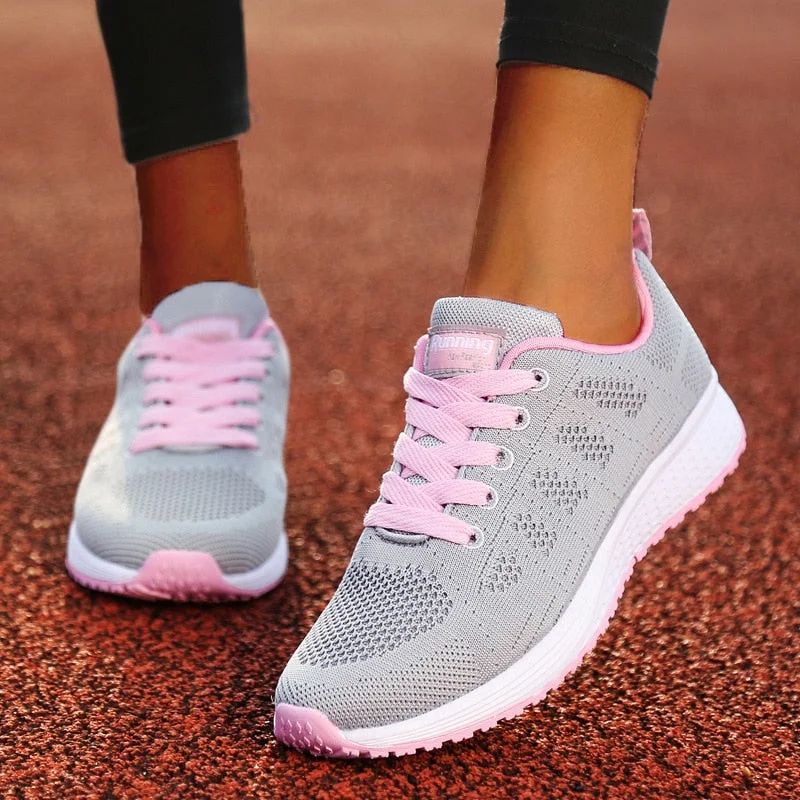 Women's Sneakers Casual Shoes Flats Air Mesh Breathable Trainers Ladies Shoes Female Sneakers Women Shoes Basket Tenis Feminino