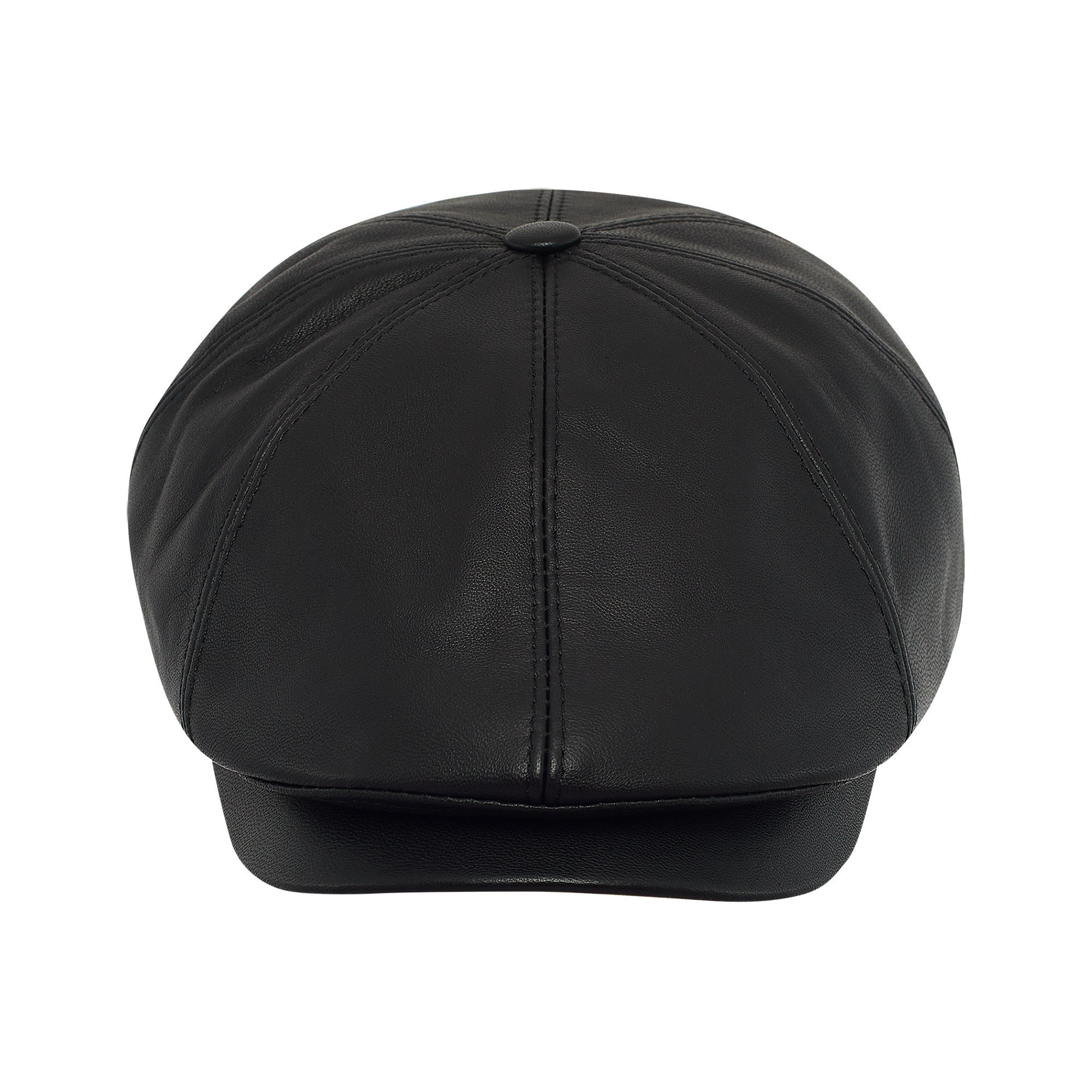 PEAKED CAPS TONY LEATHER Gatsby 8 Panels Flat Ivy Cap