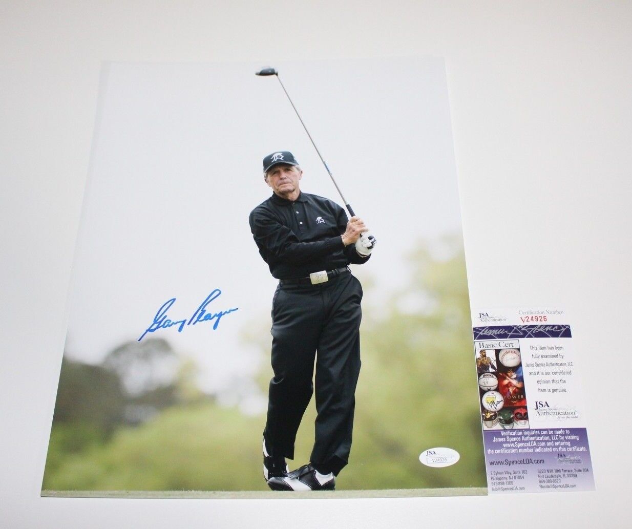 MASTERS CHAMPION GARY PLAYER HAND SIGNED AUTHENTIC 11X14 Photo Poster painting G JSA COA PROOF