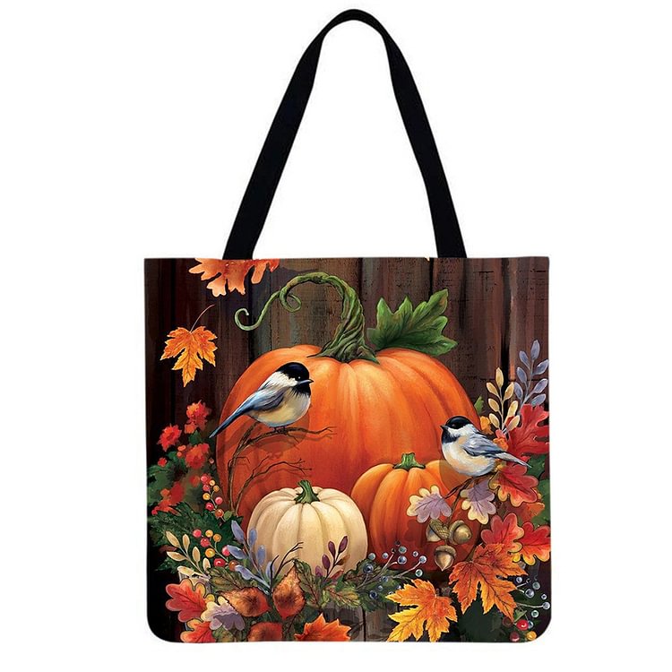 Pumpkin Bird - Linen Tote Bag