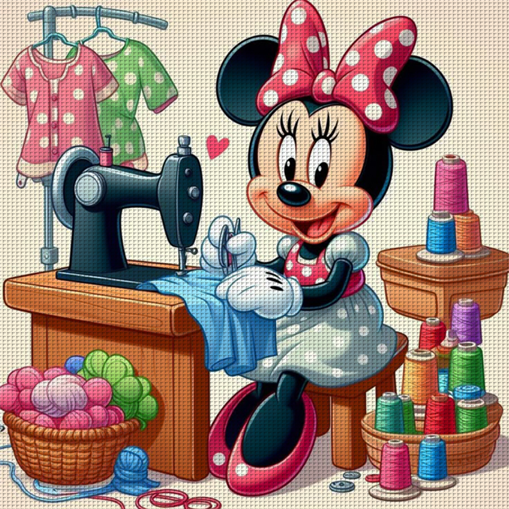 Sewing Mickey-11CT Stamped Cross Stitch 40*40cm/15.75*15.75in