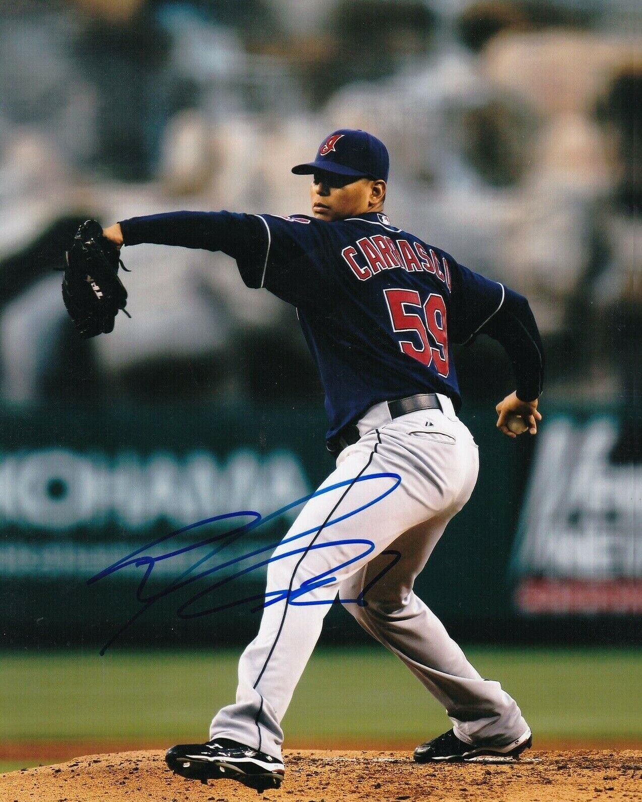 Carlos Carrasco Autographed Signed 8x10 Photo Poster painting ( Indians ) REPRINT