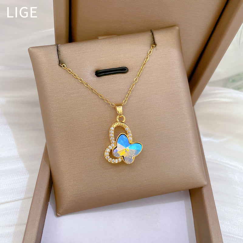 Moon Geometric Stainless Steel Stainless Steel Necklaces