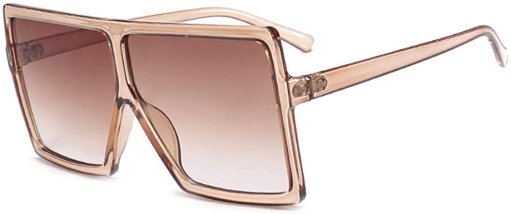 Oversized Sunglasses for Women, Square Flat Top Fashion Shades