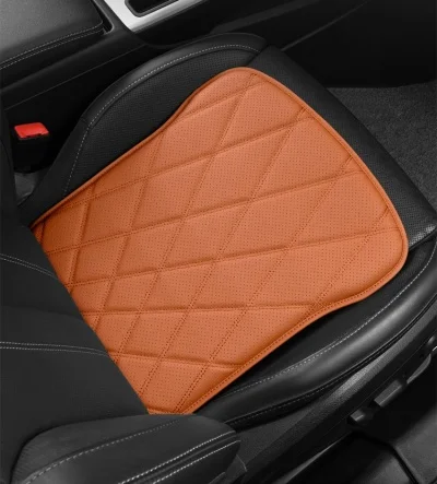 Car Seat Cushion For All Seasons, Ventilated, Breathable And Insulated Nappa Leather Seat Cushion