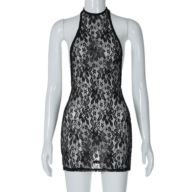 Zesty Nights Halter Dress