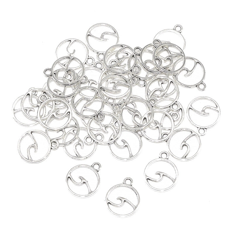 300 Pieces Minimalist Mountain Sea Wave Alloy Plating Jewelry Accessories
