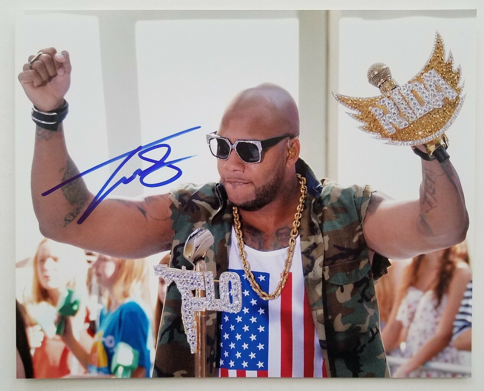 Flo Rida Signed 8x10 Photo Poster painting Rap Rapper Hip Hop LEGEND RAD