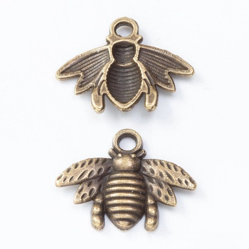 100 Pieces 300 Pieces 16*20mm Alloy Bee Pendant