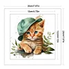 Cat - 18CT Stamped Cross Stitch 20*20cm/7.87*7.87in