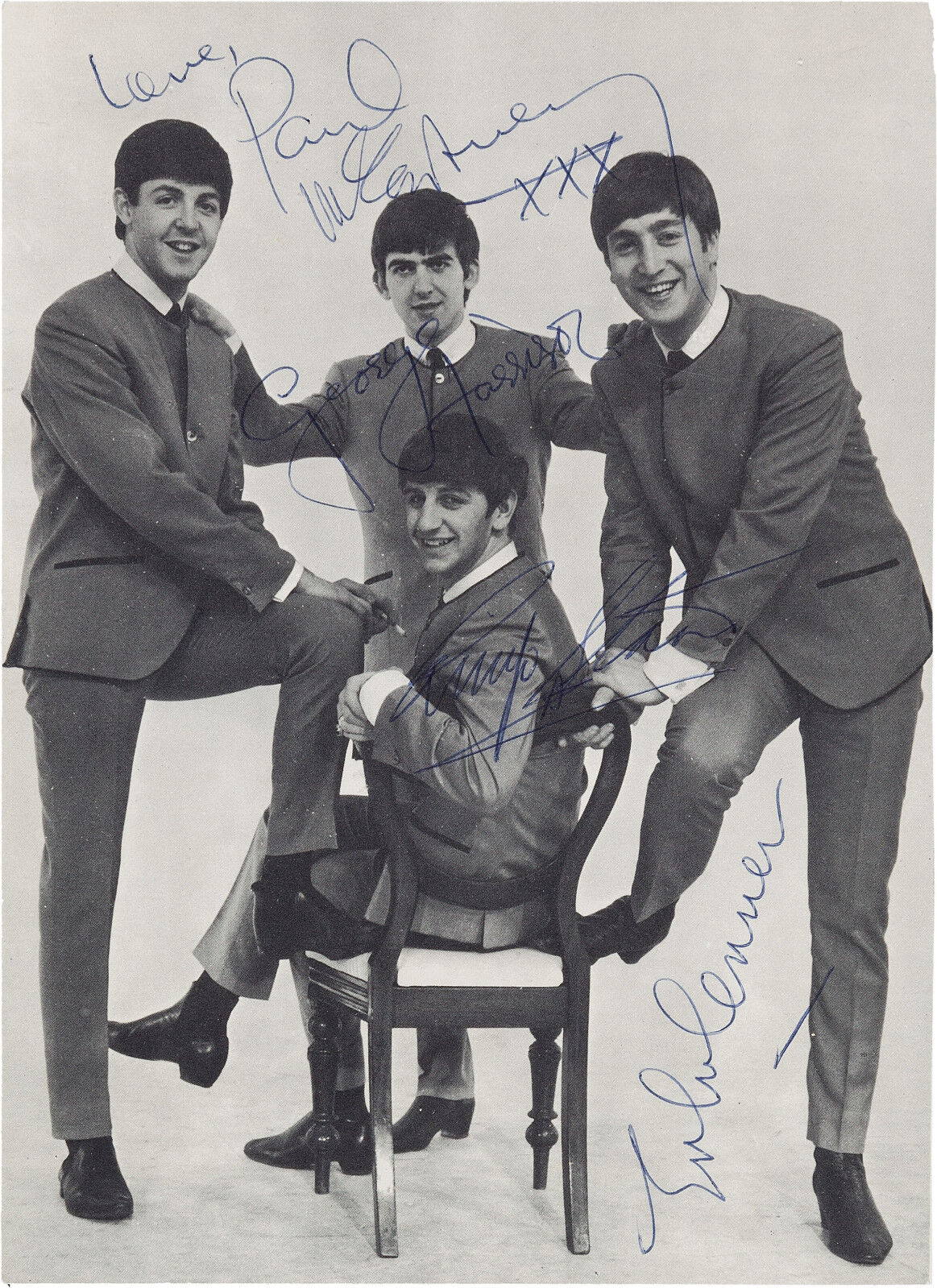 THE BEATLES - Signed Photo Poster paintinggraph - Pop / Rock Star Band / Musicians - preprint