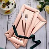 10 Pack | Rose Gold Studded Rim 16" Heavy Duty Paper Serving Trays - 1100 GSM