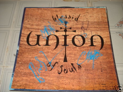 Blessed Union Of Souls Signed Promo Lp Photo Poster painting Flat x5