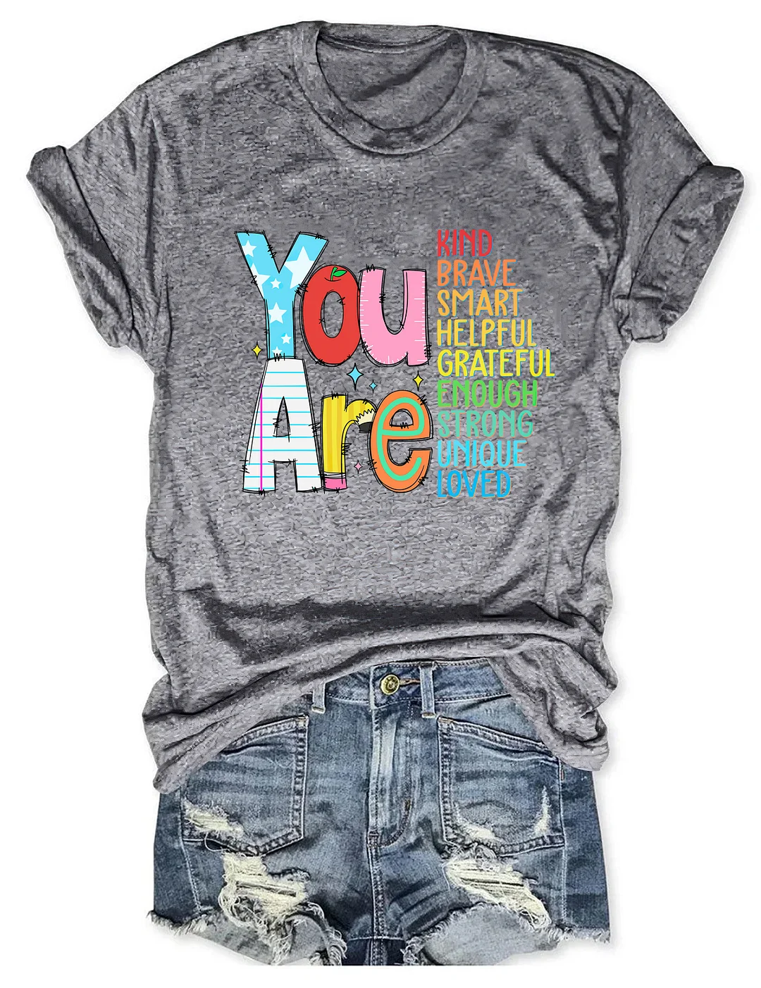 You Are Kind Loved Brave Enough T-Shirt