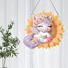 Diamond Painting Single-Side Unicorn Sunflower Hanging Pendant for Office Decor