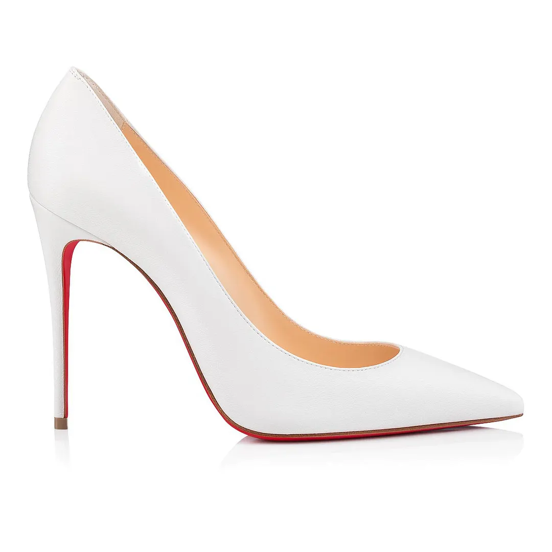 100mm Women's Classic Party Wedding Red Soles Heels Matte Pumps-vocosishoes