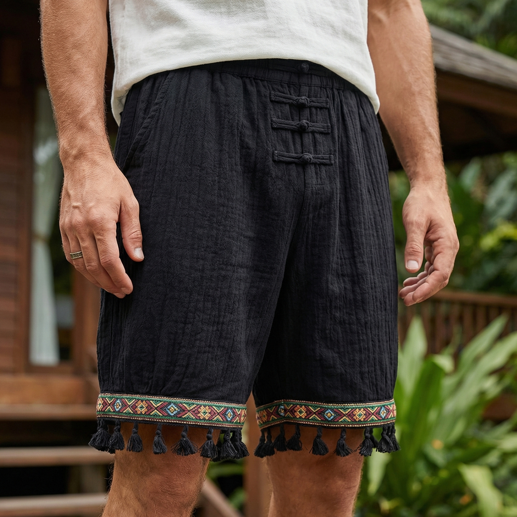 Turquoise Boho Fringe Dress with Embroidered Details and Drawstring Waist