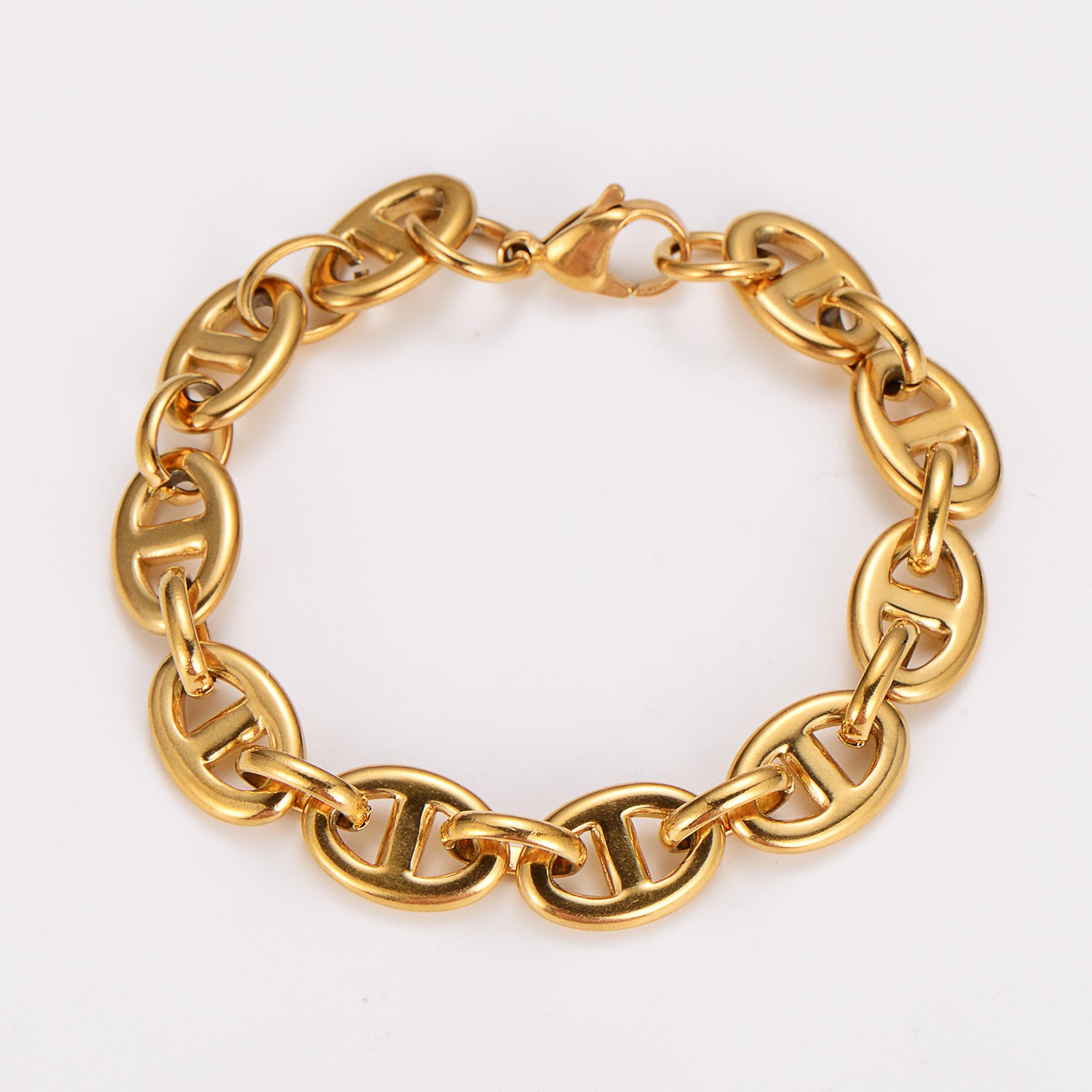 Women Minimalist Round U-Shape Stainless Steel Electroplating Bracelets