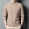 Men's Solid Color Business Casual Wool Knit Sweater