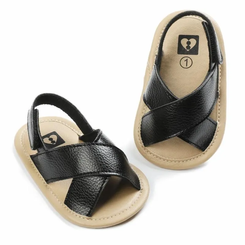 Baby Boys Roma Sandals Cross Hollow Out Soft Sole Summer Beach Shoes First Walkers