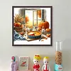 Autumn Window Scenery-11CT Stamped Cross Stitch 45*45cm/17.72*17.72in tapestrymarket