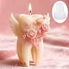3D Wings Teeth Rose Flower Mould Silicone Wave Spiral Candle Mould Reusable Easy To Demold for Wedding Valentine Day DIY Home Decor