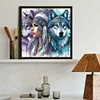 Diamond Painting-DIY Full Round Drill Girl Wolf(40*40 CM)