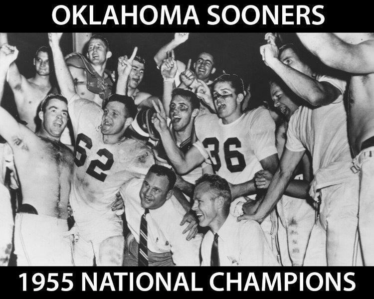 1955 OKLAHOMA SOONERS Team National Champions Team 8 x 10 Photo Poster painting Poster Man Cave