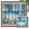 Seaside Wood Panel Painting-11CT Stamped Cross Stitch 40*40cm